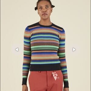 Joos Tricot's Variegated Crewneck Sweater Treefrog Multicolor Small